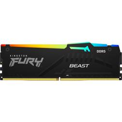 Kingston FURY Beast RGB KF556C40BBAK4-64 64GB 16GB x4 DDR5 5600MT/s Black DIMM [XMP]